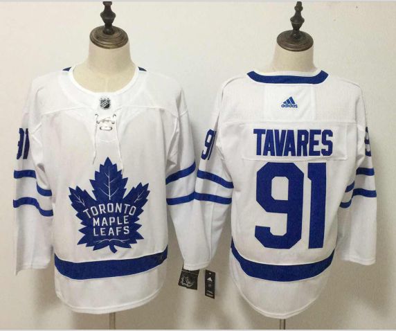 Men Toronto Maple Leafs 91 Tavares White Adidas Hockey Stitched NHL Jerseys